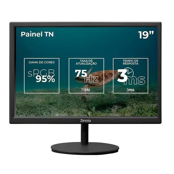 Imagem de Monitor 19 Zinnia Delfos E19, Tn, Hd, Srgb 95, 75Hz,Hdmi/Vga