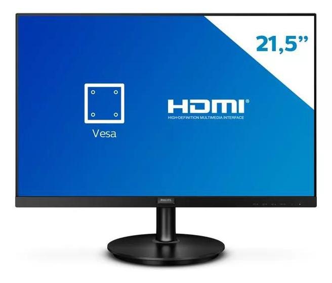 Imagem de Monitor 21,5" Philips 221V8L Preto 110v/220v Full Hd 