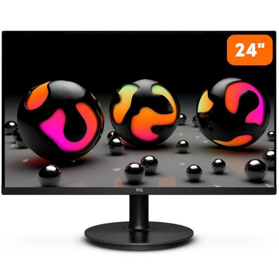 Monitor 24" LED Full HD Widescreen HDMI 75Hz HQ Pro LED VESA Ajuste de inclinação Menor preço em Monitor 24" LED Full HD Widescreen HDMI 75Hz HQ Pro LED VESA Ajuste de inclinação