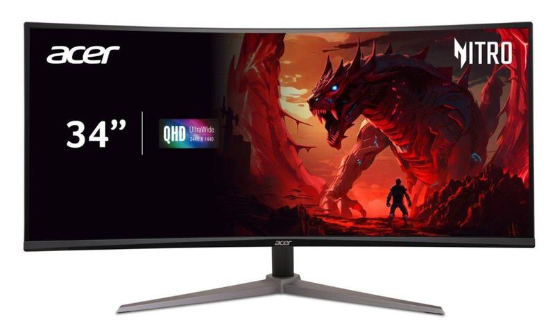 Monitor 34" Acer Gamer Nitro ED340CU Curvo 100HZ 1MS QHD HDR10 Menor preço em Monitor 34" Acer Gamer Nitro ED340CU Curvo 100HZ 1MS QHD HDR10