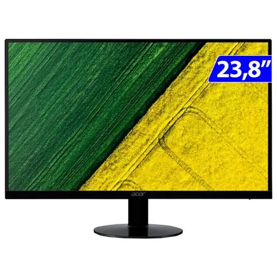 Monitor 23 Polegadas Monitor Acer LED 23,8 Polegadas Full HD HDMI VGA SA240Y - Monitor para ...