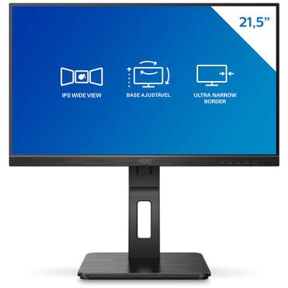 Monitor AOC 21'5 22P2ES LED 75Hz FHD com base ajustável - 22P2ES Menor preço em Monitor AOC 21'5 22P2ES LED 75Hz FHD com base ajustável - 22P2ES