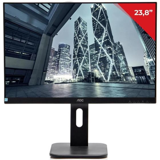 Imagem de Monitor AOC 23,8'', 60Hz 127/220V e resolução Full HD, 24P1U