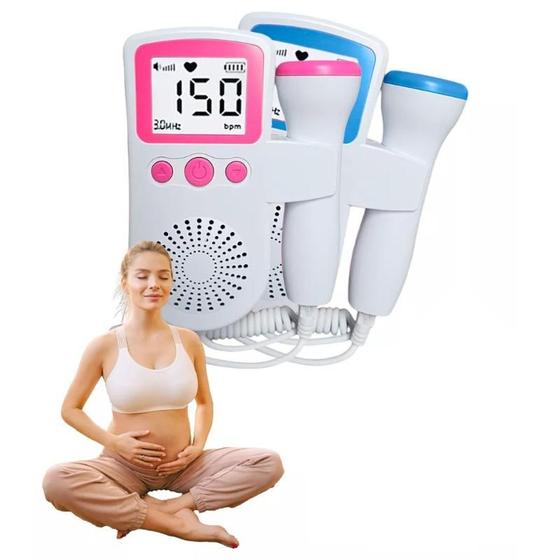 Imagem de Monitor Batimentos Do Bebê Fetal Doppler Cor Azul