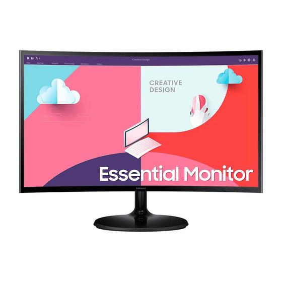 Imagem de Monitor Curvo Samsung 24" FHD HDMI VGA Freesync Preto Série S36C Preto