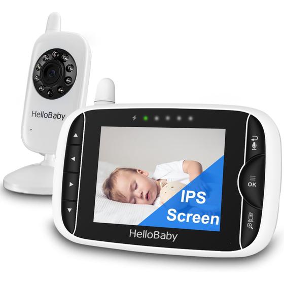 Imagem de Monitor de Bebê HelloBaby HB32 com Câmera, Áudio e Tela LCD de 3,2"