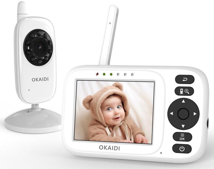 Imagem de Monitor de Bebê OKAIDI 3.2" com Câmera, Áudio e Visão Noturna