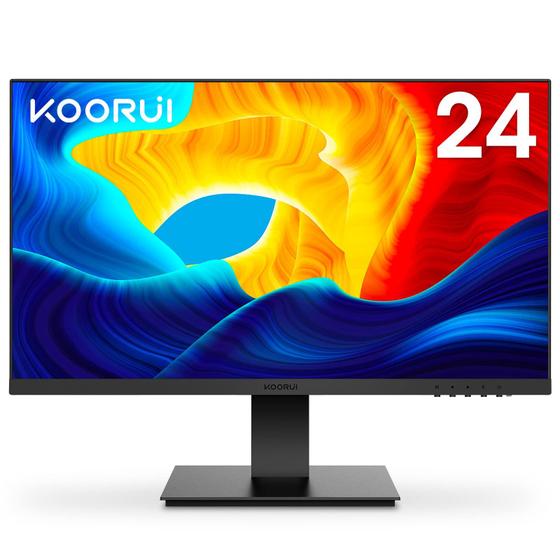 Imagem de Monitor de computador KOORUI 24" FHD 1920x1080p IPS 75Hz Preto