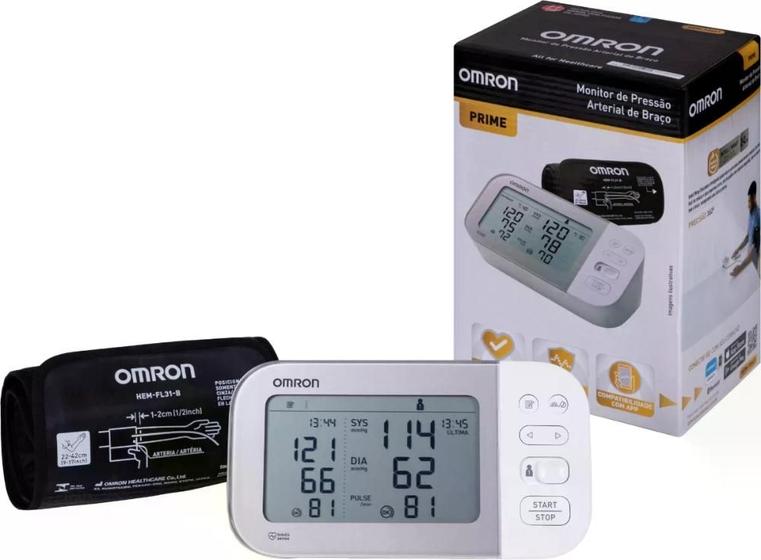 Imagem de Monitor De Pressão Arterial De Braço Prime HEM-7346T Omron