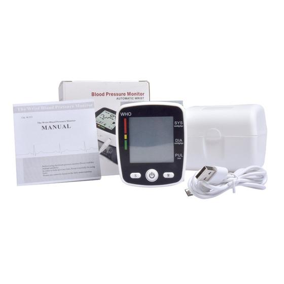 Imagem de Monitor de pressão arterial de pulso recarregável CK-W355 USB Chargi