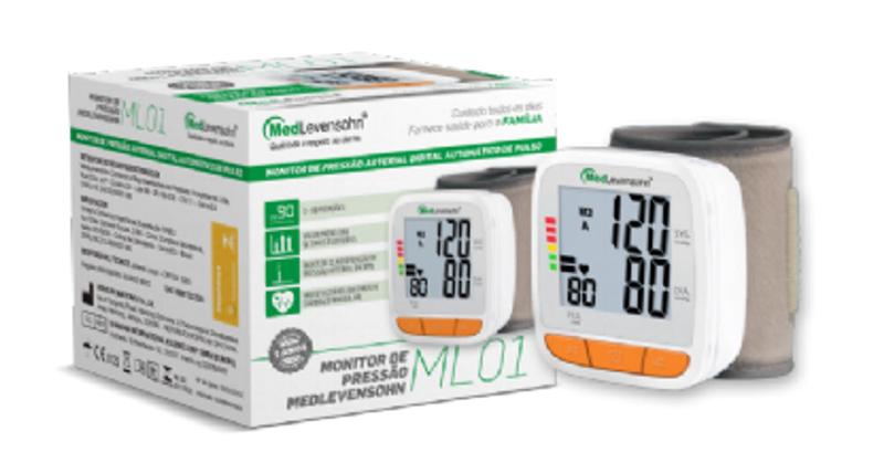 Imagem de Monitor de pressão arterial digital automático de pulso medlevensohn ml01