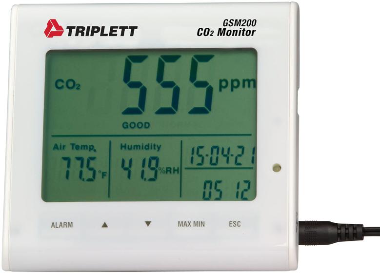 Imagem de Monitor de Qualidade do Ar Triplett GSM200 - CO2, Umidade e Temperatura