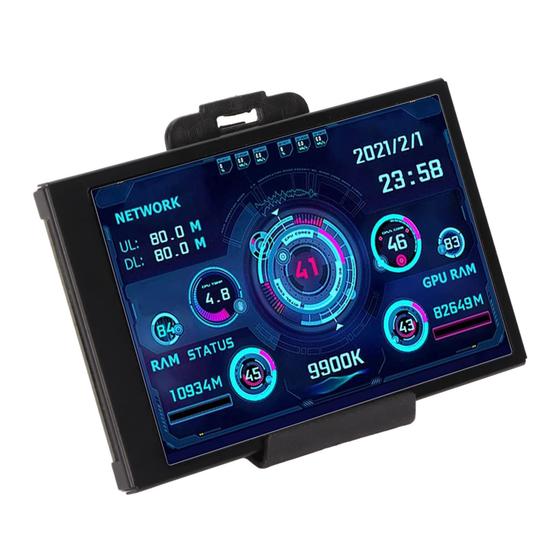 Imagem de Monitor de Temperatura Heayzoki 3,5 Polegadas IPS com Tela USB
