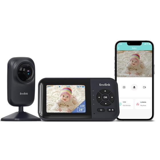 Imagem de Monitor de vídeo para bebês Envilink com visão noturna LCD de 2,8"