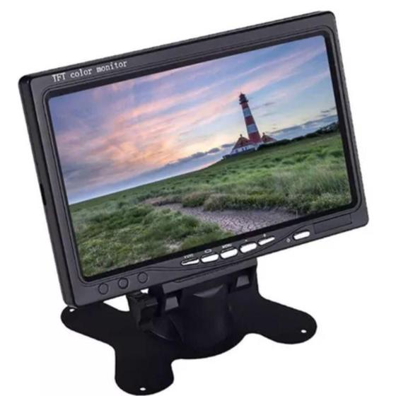 Imagem de Monitor Digital Lcd 7' P/Cftv, 12V, Colorido Hdmi, Vga, Av