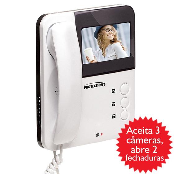 Monitor Extensão para vídeo porteiro Protection PT-3505 i MB aceita até 3 Câmera e 2 fechadura Menor preço em Monitor Extensão para vídeo porteiro Protection PT-3505 i MB aceita até 3 Câmera e 2 fechadura