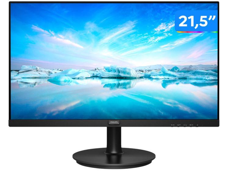 Monitor Full HD Philips 221V8L 21,5” LED HDMI Menor preço em Monitor Full HD Philips 221V8L 21,5” LED HDMI