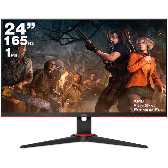 Imagem de Monitor Gamer 165Hz 1Ms AOC Viper FHD 24 HDMI DP VA HDR FreeSync Premium Pro - 24G2SE