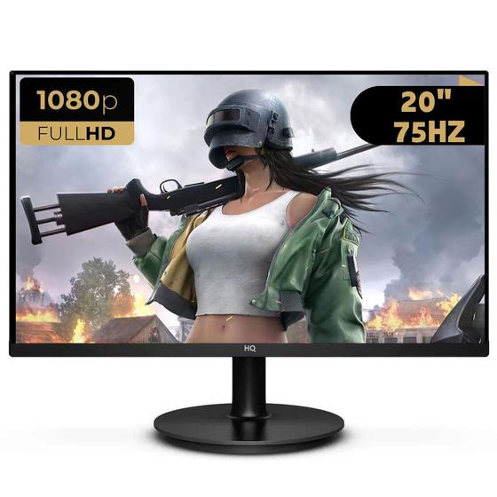 Monitor Gamer 20" Full HD 75Hz HDMI HQ 20GHQ-LED Preto Menor preço em Monitor Gamer 20" Full HD 75Hz HDMI HQ 20GHQ-LED Preto