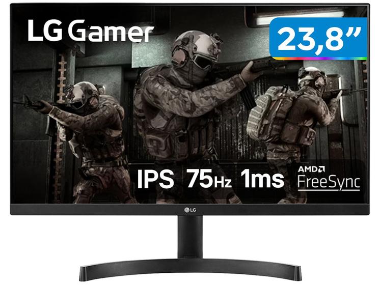 Monitor Gamer 75Hz Full HD 23,8” LG 24ML600M-B Menor preço em Monitor Gamer 75Hz Full HD 23,8” LG 24ML600M-B