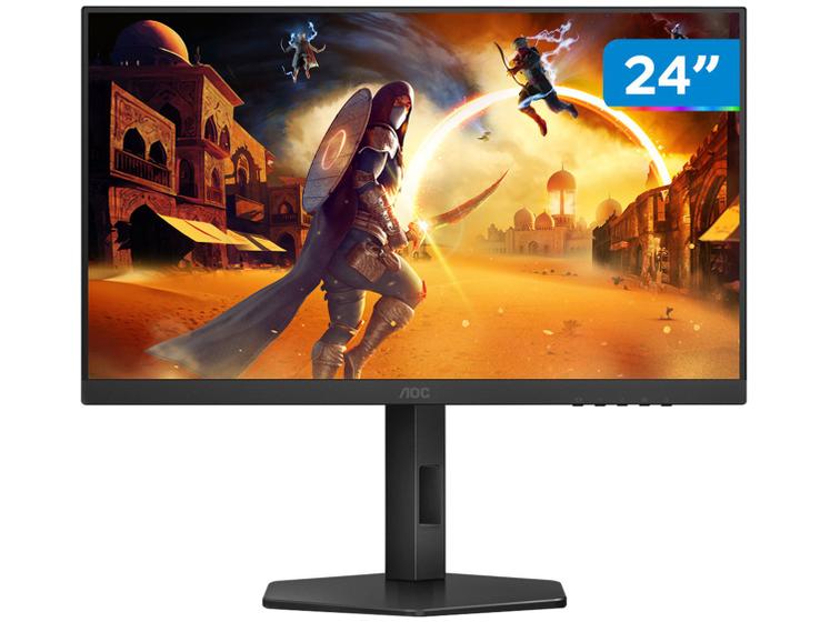 Monitor Gamer AOC 24" Full HD 180Hz Gaming G4 24G4/P HDMI DisplayPort Base Ajustável Menor preço em Monitor Gamer AOC 24" Full HD 180Hz Gaming G4 24G4/P HDMI DisplayPort Base Ajustável