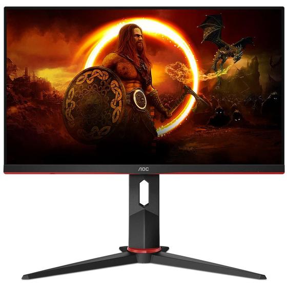 Imagem de Monitor Gamer AOC 27" 144Hz/165Hz 1ms Ajuste de Altura, Preta e Vermelho - 27G2S/BK