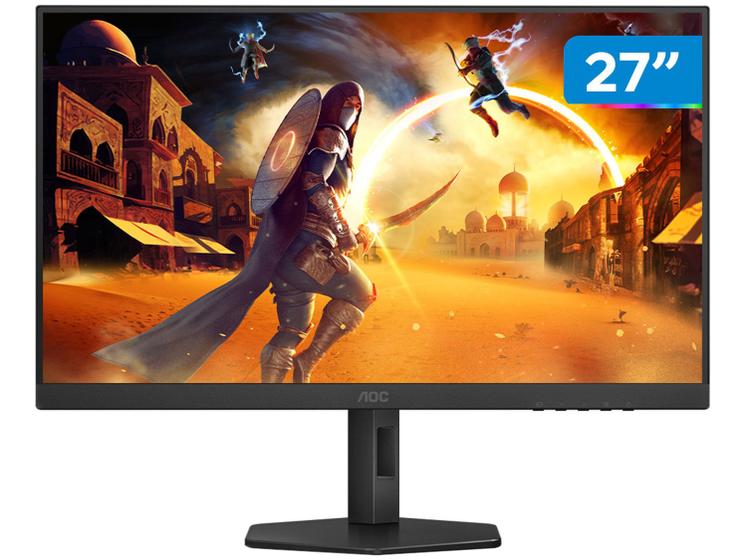 Monitor Gamer AOC 27" Full HD 180Hz Gaming G4 27G4/P HDMI DisplayPort Base Ajustável Menor preço em Monitor Gamer AOC 27" Full HD 180Hz Gaming G4 27G4/P HDMI DisplayPort Base Ajustável