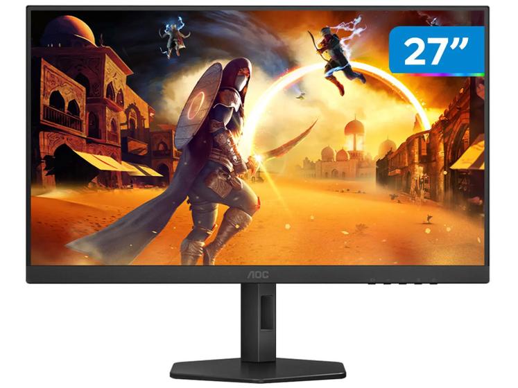 Monitor Gamer AOC 27" Full HD 180Hz Gaming G4 27G4/P HDMI DisplayPort Base Ajustável Imagem de Monitor Gamer AOC 27" Full HD 180Hz Gaming G4 27G4/P HDMI DisplayPort Base Ajustável