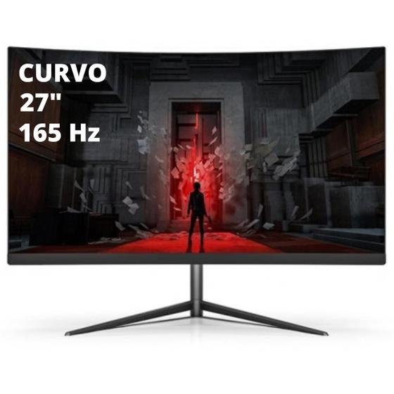 Imagem de Monitor Gamer Curvo 27 Polegadas 165 Hz Full HD Preto Bright