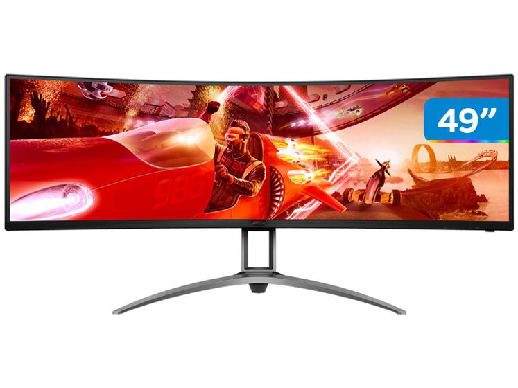 Monitor Gamer Curvo AOC Agon AG493QCX/FG 49" DFHD 144Hz 1ms 2 HDMI DisplayPort FreeSync Menor preço em Monitor Gamer Curvo AOC Agon AG493QCX/FG 49" DFHD 144Hz 1ms 2 HDMI DisplayPort FreeSync
