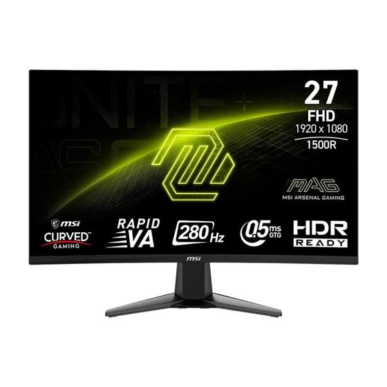 Monitor Gamer Curvo MSI MAG 27" FHD, 280Hz, 0.5ms, VA, Adaptive-Sync, DP e HDMI, HDR, Preto - 276CXF Imagem de Monitor Gamer Curvo MSI MAG 27" FHD, 280Hz, 0.5ms, VA, Adaptive-Sync, DP e HDMI, HDR, Preto - 276CXF