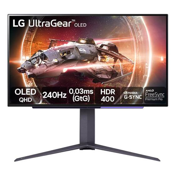 Monitor Gamer LG UltraGear OLED Tela OLED 27” QHD HDR400 True black 1.5M:1 240Hz 0,03ms (GtG) NVIDIA G-SYNC 27GS95QE-B Imagem de Monitor Gamer LG UltraGear OLED Tela OLED 27” QHD HDR400 True black 1.5M:1 240Hz 0,03ms (GtG) NVIDIA G-SYNC 27GS95QE-B