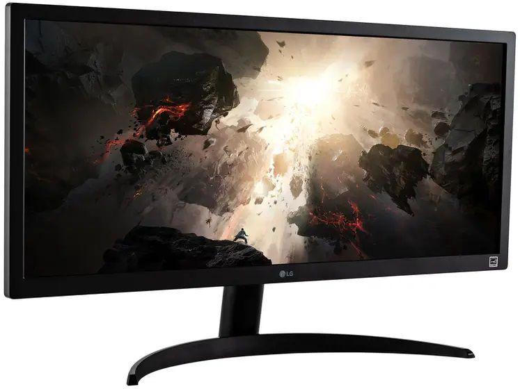 Imagem de Monitor Gamer LG UltraWide 26WQ500 LCD 25.7" preto 100V/240V