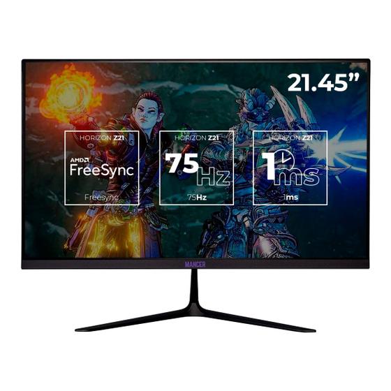Monitor Gamer Mancer Horizon Z21, 21.45 Pol. Va, Full HD, 1ms, 75Hz, FreeSync, VGA/HDMI, MCR-HZN21-BL1 Menor preço em Monitor Gamer Mancer Horizon Z21, 21.45 Pol. Va, Full HD, 1ms, 75Hz, FreeSync, VGA/HDMI, MCR-HZN21-BL1