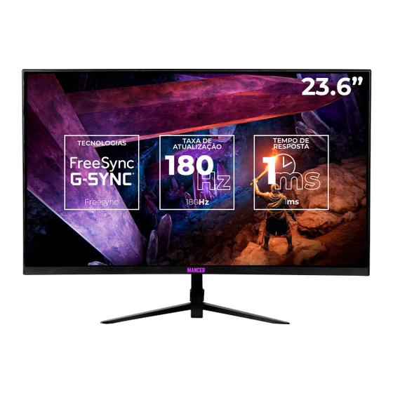 Monitor Gamer Mancer Valak, 24 Pol VA, Curvo, FHD, 1ms, 180Hz, FreeSync e G-Sync, HDMI/DP, MCR-VLK24-BL01 Menor preço em Monitor Gamer Mancer Valak, 24 Pol VA, Curvo, FHD, 1ms, 180Hz, FreeSync e G-Sync, HDMI/DP, MCR-VLK24-BL01