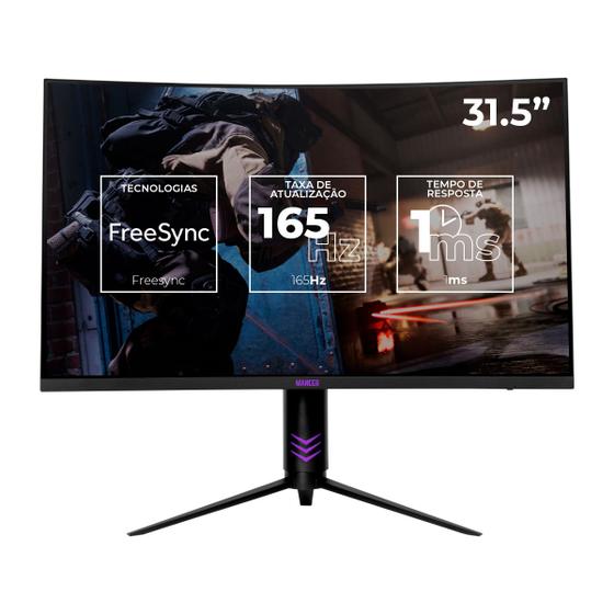 Monitor Gamer Mancer Valak UZ31 31.5 Pol. VA Curvo FHD 1ms 165Hz FreeSync HDMI/DP MCR-VKUZ31-PL01 Menor preço em Monitor Gamer Mancer Valak UZ31 31.5 Pol. VA Curvo FHD 1ms 165Hz FreeSync HDMI/DP MCR-VKUZ31-PL01