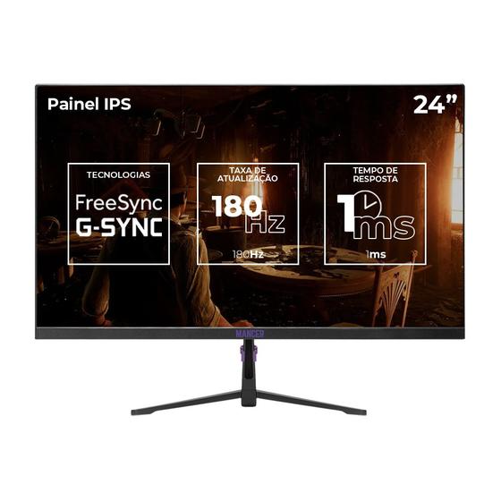 Imagem de Monitor Gamer Mancer Valak Z3H, 24 Pol, IPS, 2K, 1ms, 180Hz, FreeSync e G-Sync, HDMI/DP, MCR-VKZ3H-BL01
