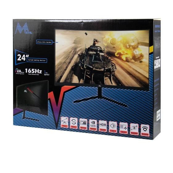 Imagem de Monitor Gamer Mtek M24SFV165C - Full HD - 165HZ - HDMI/Displayport - Curvo - 24"