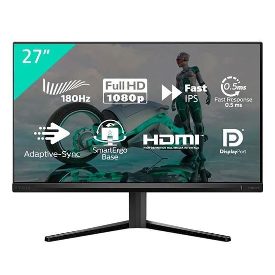 Monitor Gamer Philips 27" EVNIA Full HD 180Hz 0,5ms IPS 27M2N3200L Bivolt Imagem de Monitor Gamer Philips 27" EVNIA Full HD 180Hz 0,5ms IPS 27M2N3200L Bivolt