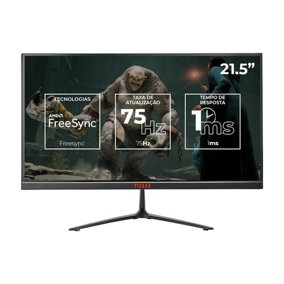 Monitor Gamer Pichau Athen V2L 21, 21.5 Pol., IPS, FHD, 1ms, 75Hz, FreeSync, VGA/HDMI