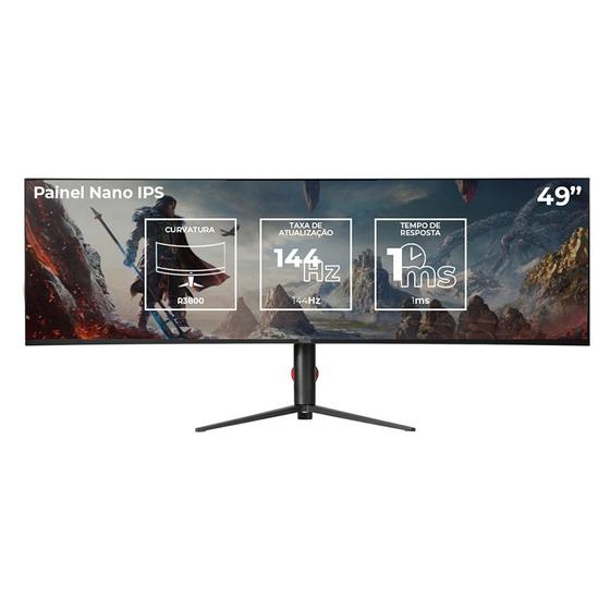 Monitor Gamer Pichau Cepheus Fuse VPRO49 Ultra, 49 Pol, Nano IPS, 2K, 1ms, 144Hz, FreeSync, HDMI/DP, PG-CFVFS49U-BL01 Menor preço em Monitor Gamer Pichau Cepheus Fuse VPRO49 Ultra, 49 Pol, Nano IPS, 2K, 1ms, 144Hz, FreeSync, HDMI/DP, PG-CFVFS49U-BL01