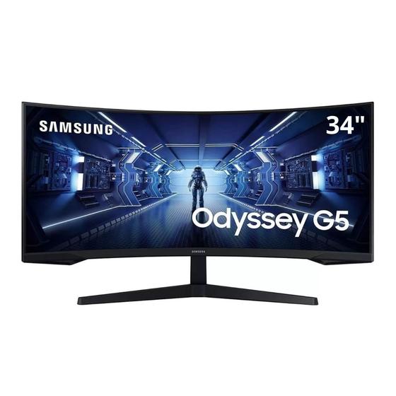 Imagem de Monitor Gamer Samsung Curvo 34'' Odyssey G5 Led Wide VA FreeSync Premium HDMI/DisplayPort LC34G55TWWLXZD