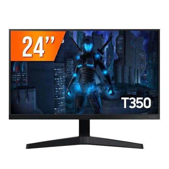 Imagem de Monitor Gamer Samsung LED 24, IPS, Full HD, Vesa, Free Sync, Modo Gaming, Preto - LF24T350FHLMZD