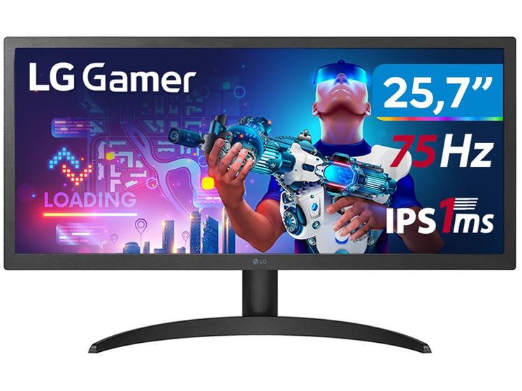 Monitor Gamer UltraWide LG 26WQ500-B 25,7” - Full HD 75Hz IPS 1ms HDMI FreeSync Imagem de Monitor Gamer UltraWide LG 26WQ500-B 25,7”