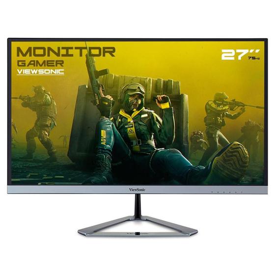 Monitor Gamer Viewsonic 27 Fhd 75Hz Hdmi Dp Vga Ips Preto Monitor