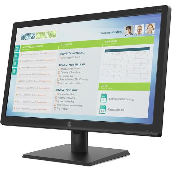 Monitor LED 18,5" widescreen V19b 2XM32AA HP Menor preço em Monitor LED 18,5" widescreen V19b 2XM32AA HP