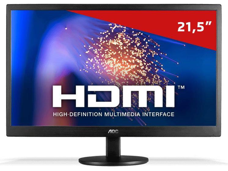 Monitor LED 21.5 AOC E2270SWHEN 21,5 LED FULL HD 1920X1080 Widescreen com VGA e HDMI Preto Menor preço em Monitor LED 21.5 AOC E2270SWHEN 21,5 LED FULL HD 1920X1080 Widescreen com VGA e HDMI Preto