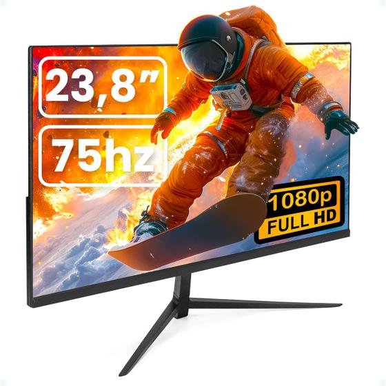 Imagem de Monitor Led 23.8" Borda Infinita Full HD Pc 1ms 75Hz Gamer