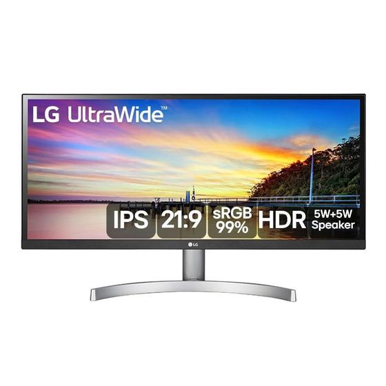 Monitor LED 29" LG Ultrawide, HDR, IPS, Full HD 2560x1080, Som integrado, modo jogo, 75Hz - 29WK600-W Menor preço em Monitor LED 29" LG Ultrawide, HDR, IPS, Full HD 2560x1080, Som integrado, modo jogo, 75Hz - 29WK600-W