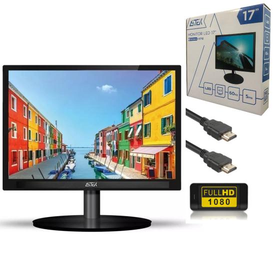 Monitor LED Full HD 17 Polegadas HDMI VGA USB AV 110/220 Menor preço em Monitor LED Full HD 17 Polegadas HDMI VGA USB AV 110/220